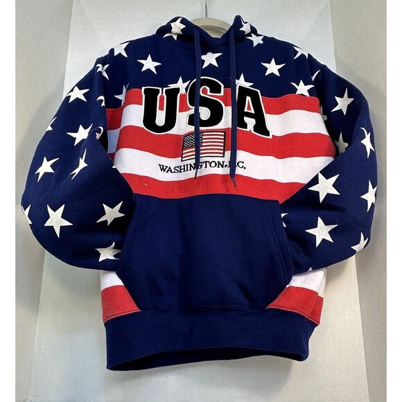 USA Washington DC Pullover sweaters unisex Hoodie Sz M Unisex, STITCHED GRAPHICS - Picture 7 of 14